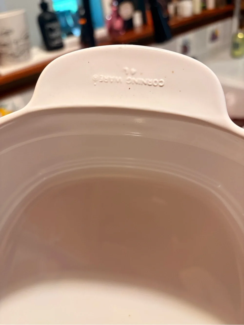 Corningware White Ridged Ceramic Grill Pan & French White Oval Casserole Dish